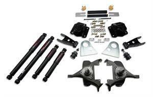 Belltech Lowering Kit 2" F 4" R drop With ND Shocks: Dodge Ram V8 (Extended Cab Auto Trans) 1994 - 1999