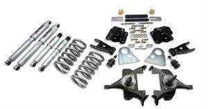 Belltech Lowering Kit 3" F 4" R drop With SP Shocks: Dodge Ram V8 (Extended Cab Auto Trans) 1994 - 1999