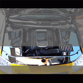 American Car Craft Polished Header Plate: Dodge Charger 2006 - 2010 (All Models)