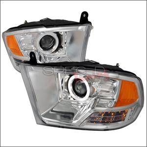 Spec D CCFL Projector Headlights (Chrome):Dodge Ram 2009 - 2014