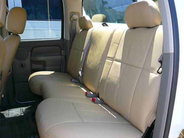 Clazzio Leather Seat Covers: Dodge Ram 2500 / 3500 2006 - 2007 (Mega Cab / Rear Split Seat)