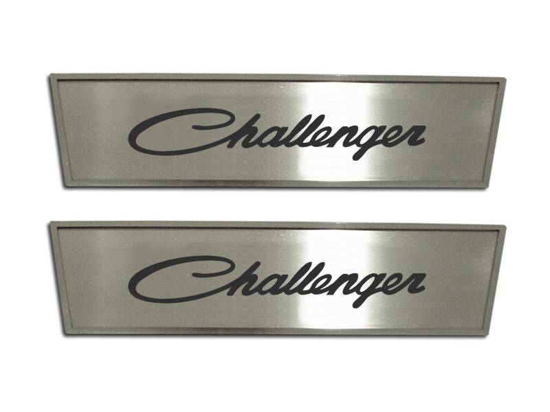 American Car Craft Brushed Door Badge Plate (Challenger): Dodge Challenger 2008 - 2023