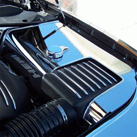American Car Craft Polished Inner Fender Covers: 300C / Charger / Magnum 5.7L Hemi 2005 - 2010
