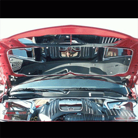 American Car Craft Polished Upper Hood Cap: 300C / Charger / Magnum 2005 - 2010 (3.5L V6 / 5.7L Hemi)
