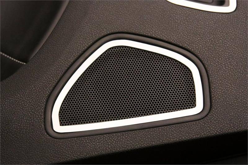 American Car Craft Rear Door Speaker Trim (Brushed or Polished): Dodge Charger R/T 2011 - 2014