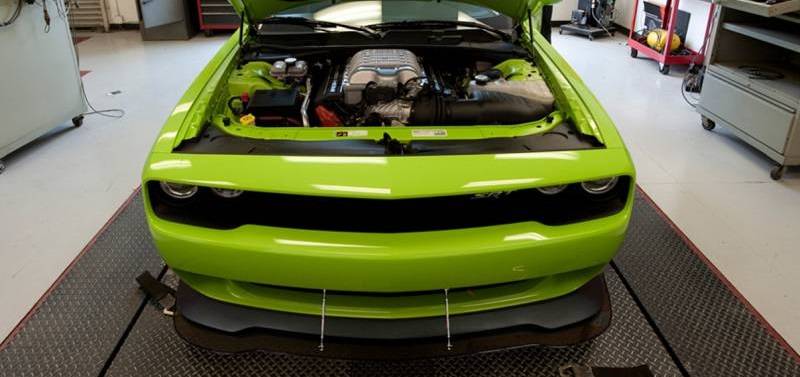 APR Carbon Fiber Front Wind Splitter w/ Rods: Dodge Challenger SRT Hellcat 2015 - 2023