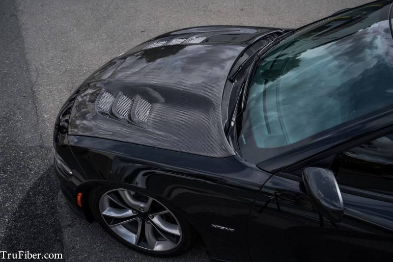 TruCarbon A80 Carbon Fiber Hood: Dodge Charger 2015 - 2023