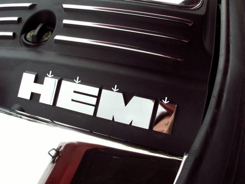 American Car Craft Brushed or Polished Hemi Letters (8pc): Chrysler 300C / Dodge Charger 2011 - 2018