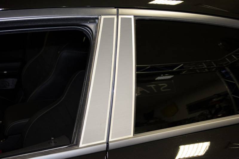 American Car Craft Brushed Stainless Door Pillar Trim: Dodge Charger 2011 - 2022