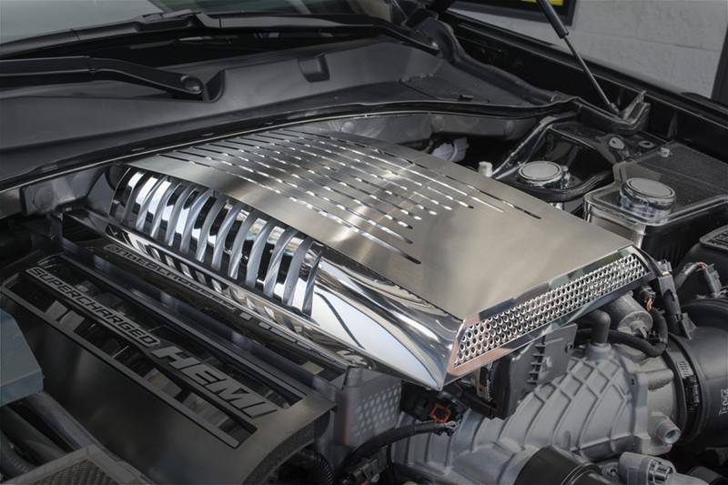 American Car Craft Supercharger Engine Cover: Dodge Challenger 6.2L SRT Hellcat 2015 - 2023
