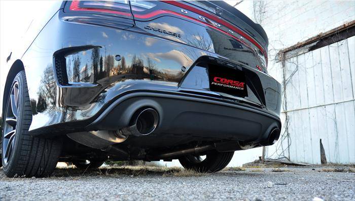 Corsa Xtreme Exhaust System (Black): Chrysler 300C / Dodge Charger 6.2L & 6.4L Hemi 2015 - 2023
