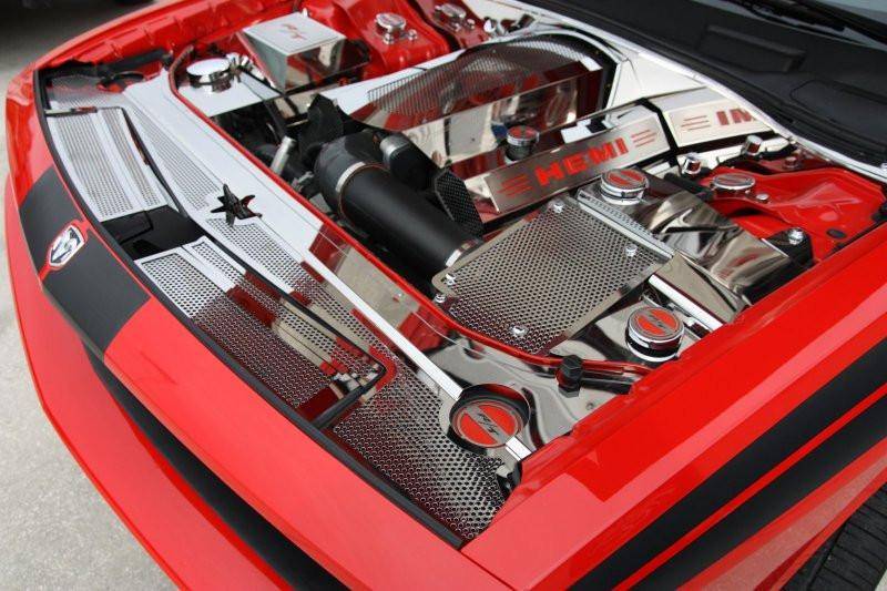 American Car Craft 5.7L Hemi Engine Half Covers (CARBON FIBER): 300 / Challenger / Charger 5.7L Hemi 2009 - 2023