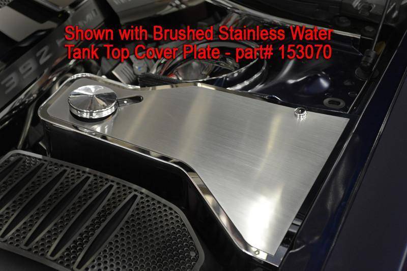American Car Craft Polished Water Tank Cover w/ Cap: Dodge Challenger 2011 - 2023 (V8 Models)