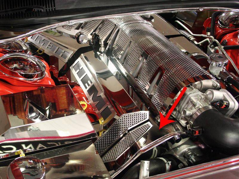 American Car Craft Polished Engine Harness Cover: Dodge Challenger 6.1L SRT8 2008 - 2010