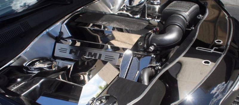 American Car Craft Polished Engine Harness Cover: Dodge Challenger 5.7L Hemi 2009 - 2023