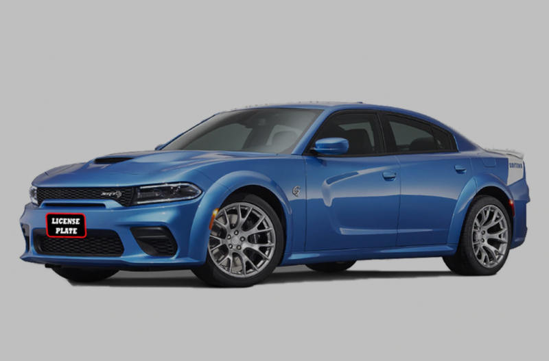 Sto N Sho Quick Release Front License Plate Bracket: Dodge Charger Hellcat / ScatPack / Daytona WIDEBODY 2019 - 2023 (w/OUT Adaptive Cruise)