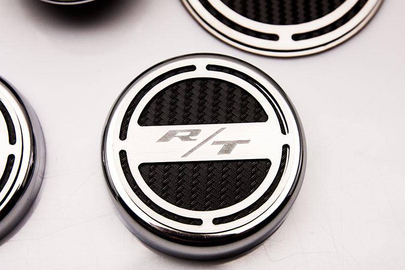 American Car Craft "R/T" Deluxe Fluid & Shock Tower Cap Covers (13PC): Dodge Challenger 5.7L Hemi 2009 - 2023