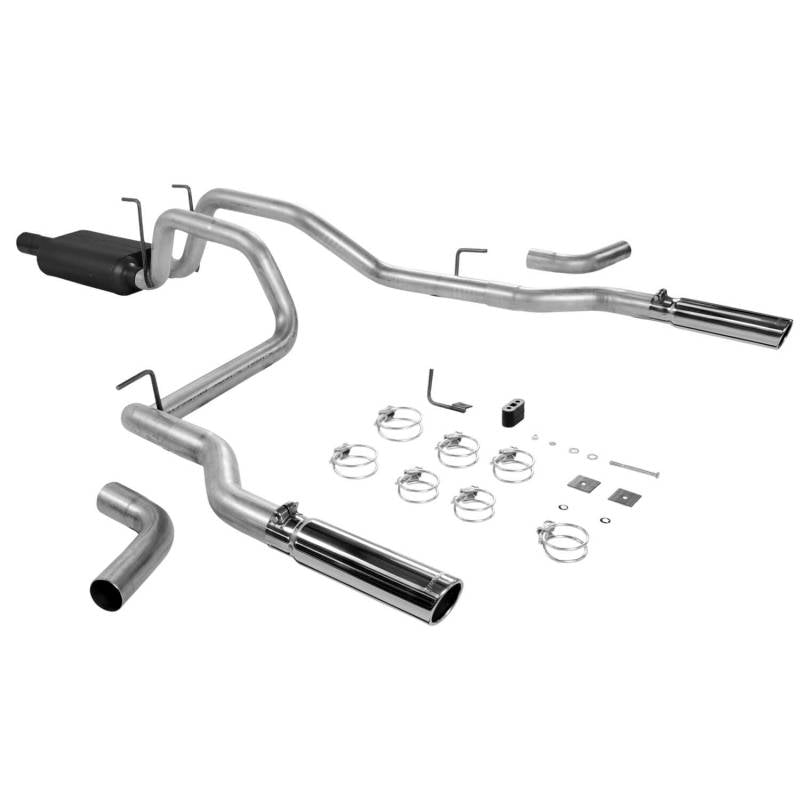 Flowmaster American Thunder Exhaust System (Dual Rear Exit): Dodge Ram 4.7L V8 1500 2006 - 2008 (Stainless Steel)