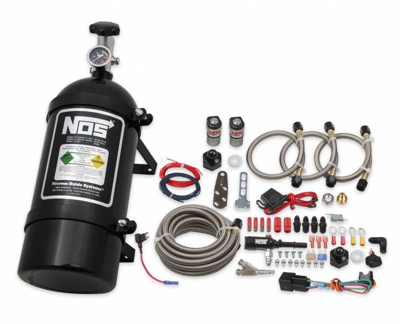 NOS Single Fogger Wet Nitrous Kit (Black Bottle): Chrysler / Dodge / Jeep / Ram V6 & V8 2005 - 2023