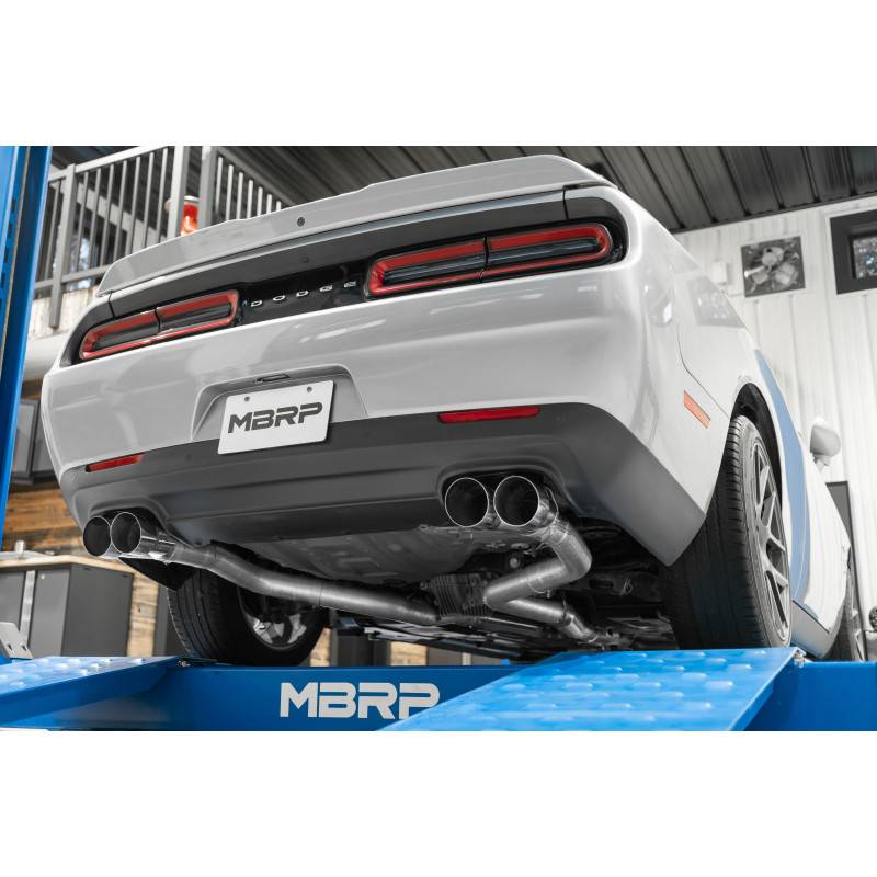 MBRP Street Series Cat-Back 3" Dual Split Rear Exhaust (Aluminized): Dodge Challenger 5.7L Hemi 2015 - 2016
