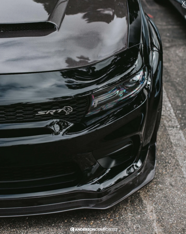 Anderson Composites Carbon Fiber Front Lip: Dodge Charger Widebody 2020 - 2023 (Hellcat & Scat Pack)