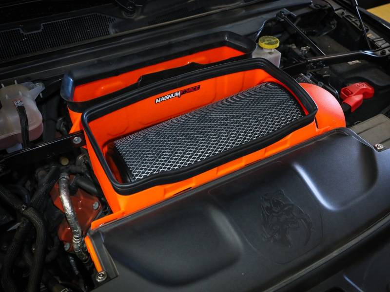 AFE Magnum FORCE Stage-2 Orange Edition Cold Air Intake System: Dodge RAM 1500 TRX 6.2L 2021 - 2023